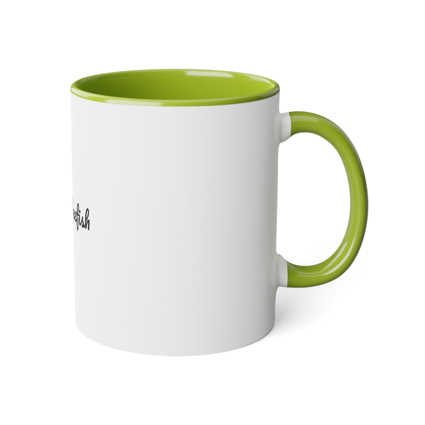 Coffee Fish White Accent Mug, 11oz