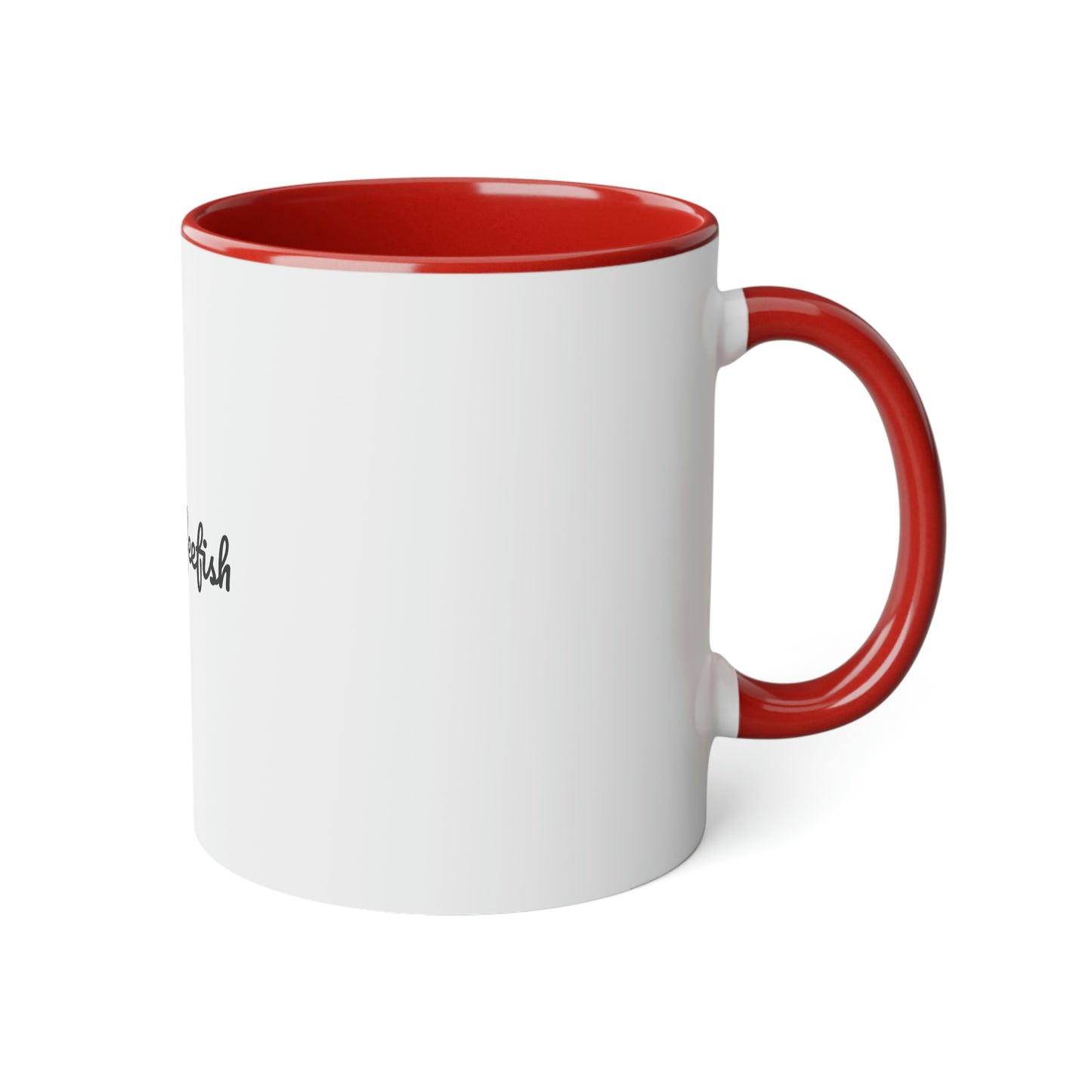 Coffee Fish White Accent Mug, 11oz