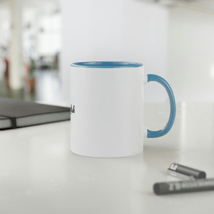 Coffee Fish White Accent Mug, 11oz