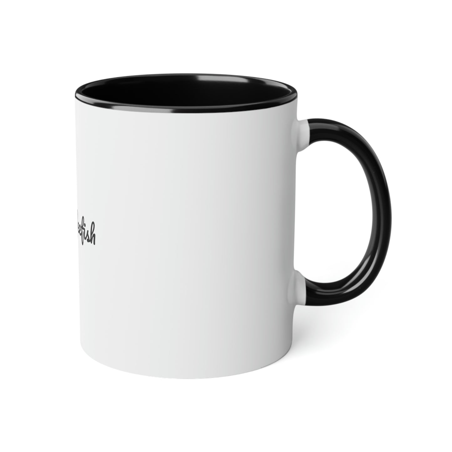 Coffee Fish White Accent Mug, 11oz