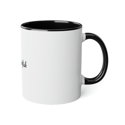 Coffee Fish White Accent Mug, 11oz