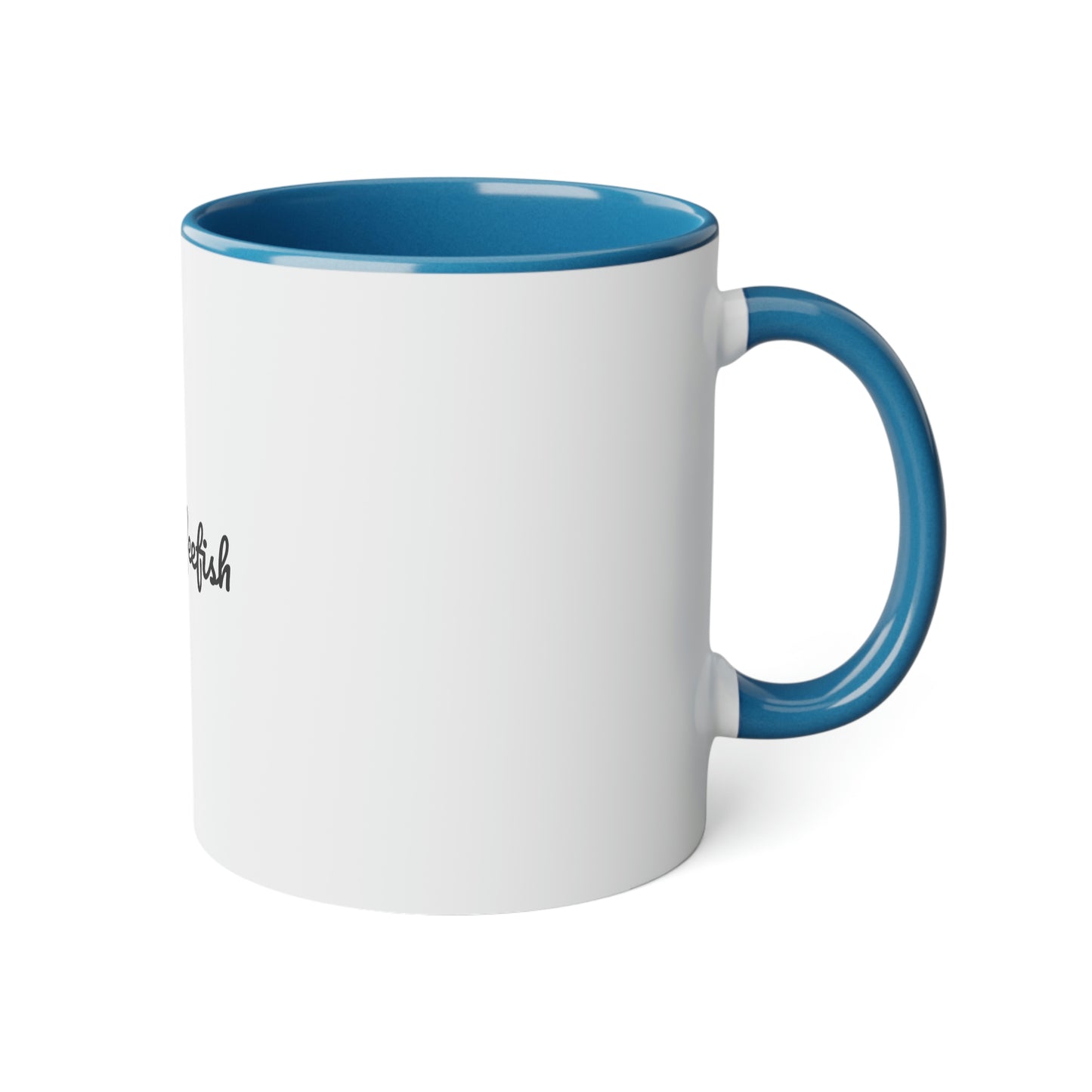 Coffee Fish White Accent Mug, 11oz