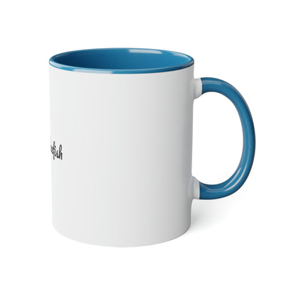 Coffee Fish White Accent Mug, 11oz