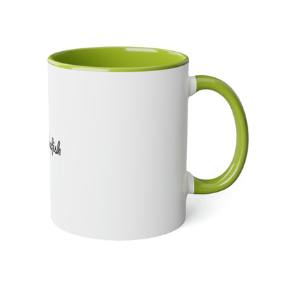 Coffee Fish White Accent Mug, 11oz