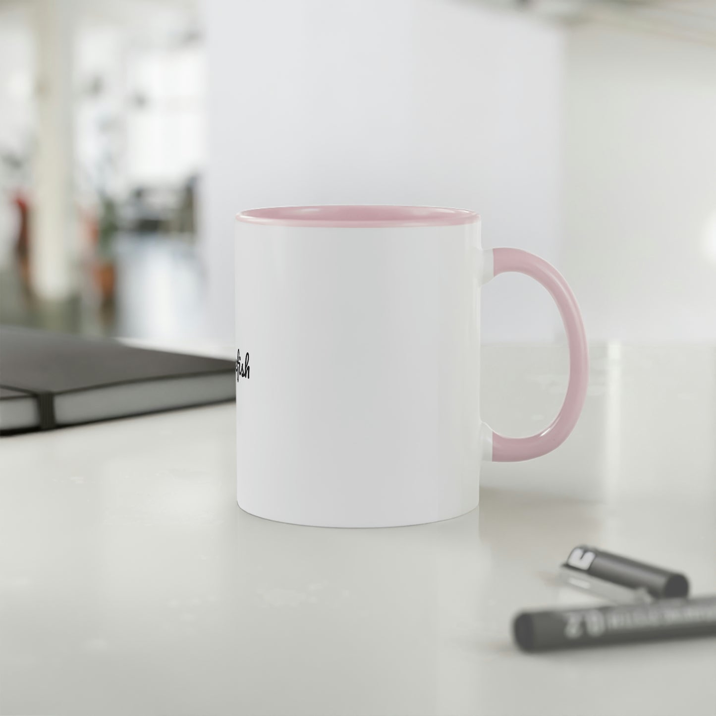 Coffee Fish White Accent Mug, 11oz