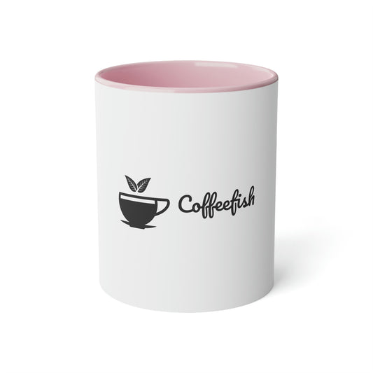 Coffee Fish White Accent Mug, 11oz