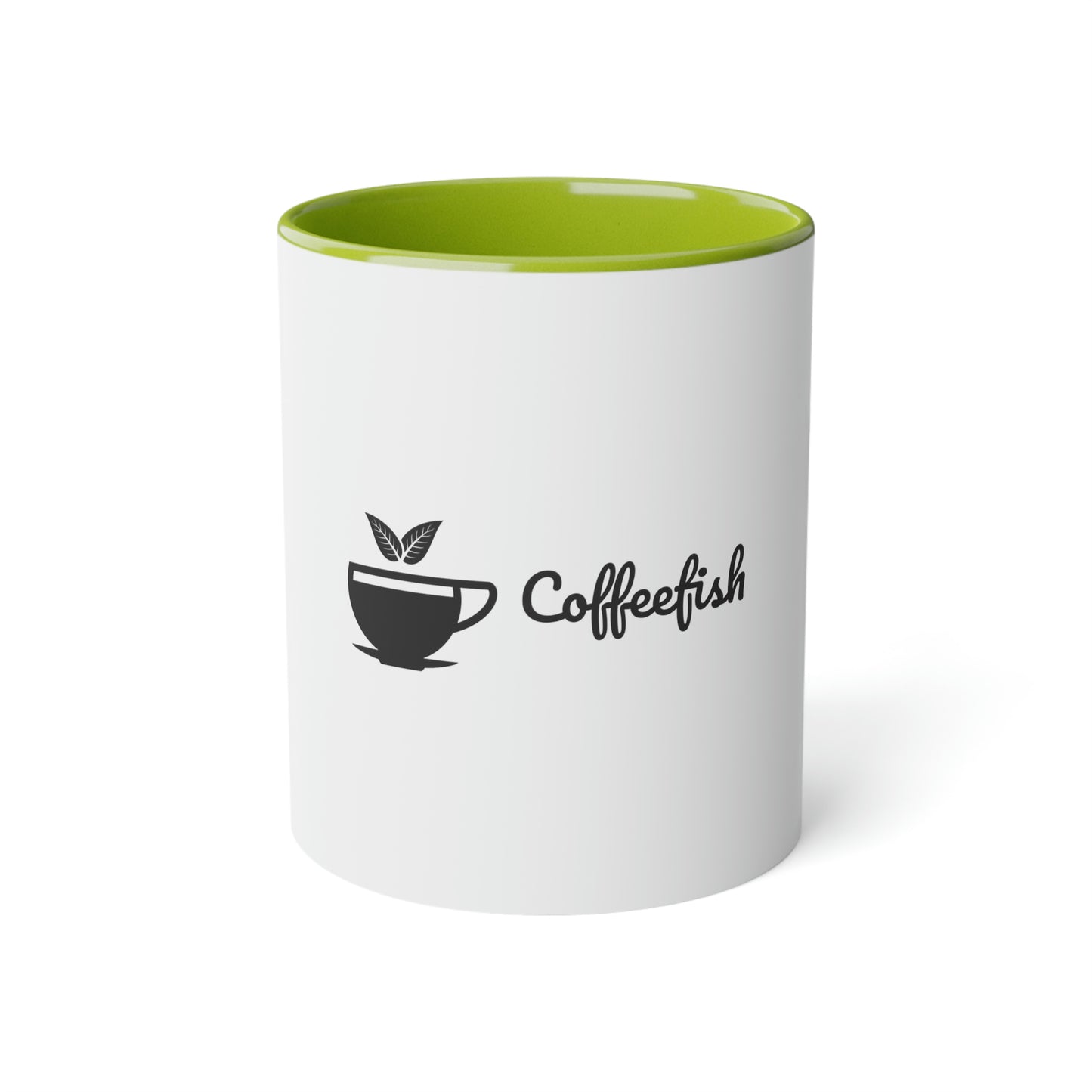 Coffee Fish White Accent Mug, 11oz